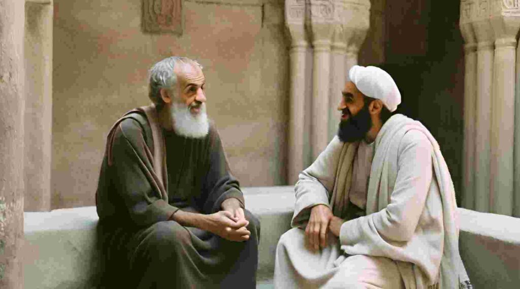 Tampak Aristoteles sedang mengajari al-Makmun bagaimana berpikir rasional yang benar agar Islam menjadi kuat. Inilah sejarah pengukuhan akal dalam Islam.