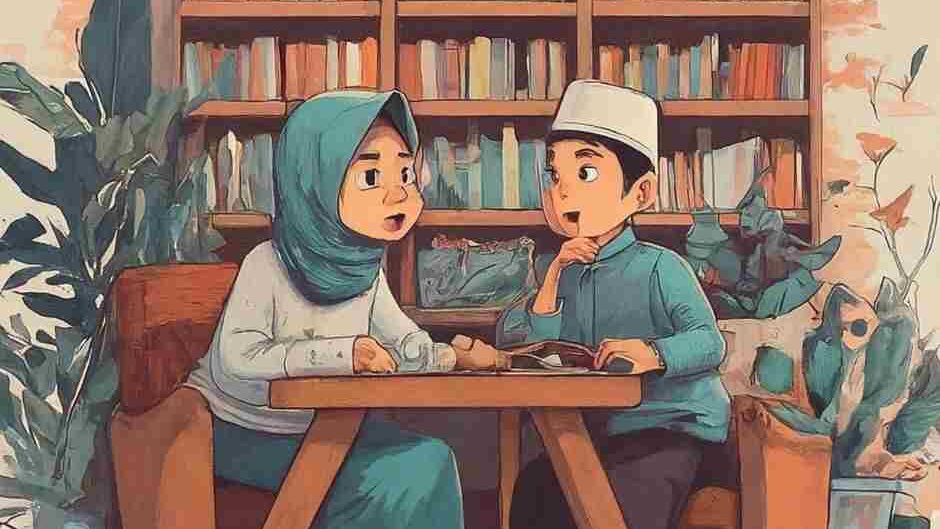 Dua saudara bercengkerama. Revitalisasi Bahasa Daerah